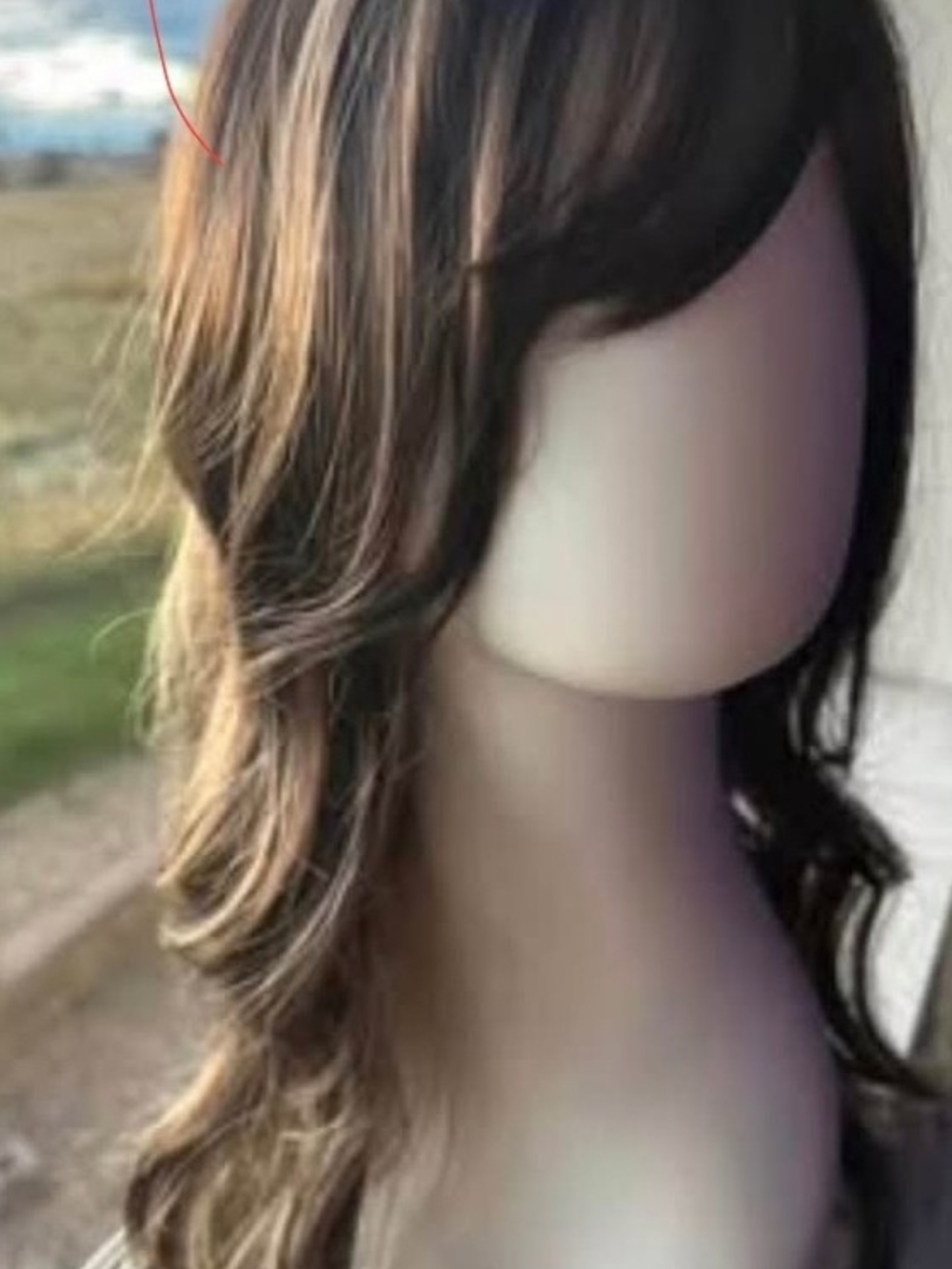 22' Chocolate W Highlights Wig